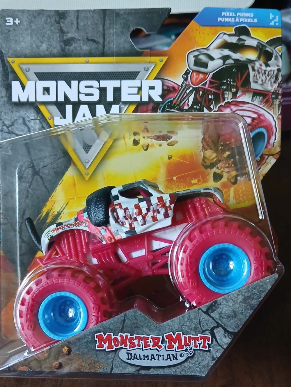 Monster Jam Monster Mutt Dalmatian Kids Truck - Red & White